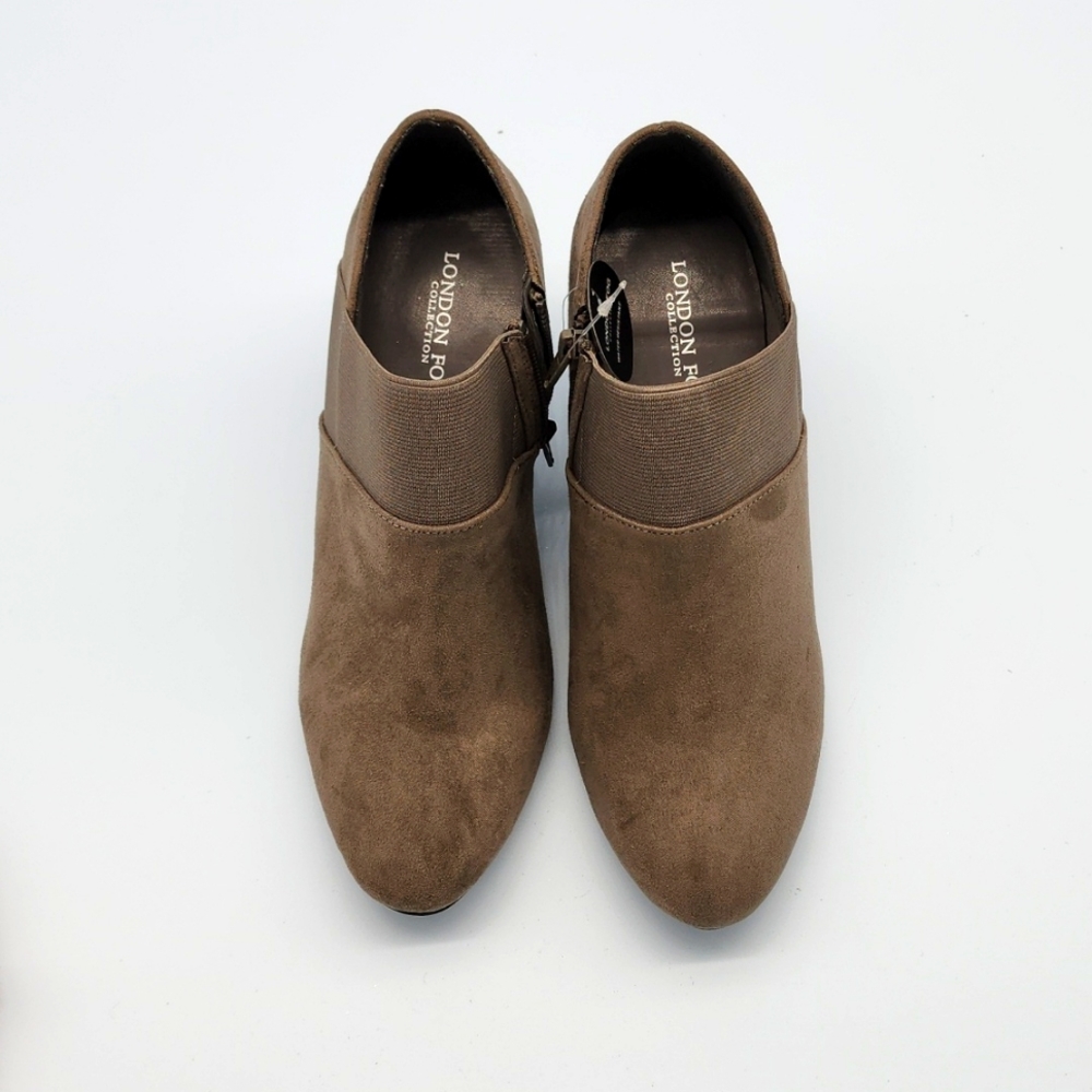 LONDON FOG Womens Bobbie Heel Ankle Booties